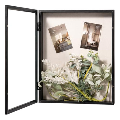 Muzilife 16x20 Shadow Box Wood Picture Frame, 2.16 Deep, Real Glass, Black - color: Black, size: 16x20