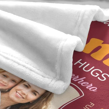 Personalized Blanket with Photos and Text, Custom Photo Blanket for Mom Grandma, Soft Flannel Throw Blankets for Mother’s Day, Customized Picture Gifts for Women, Nana, Wife Mother 01 - color: Mother 01