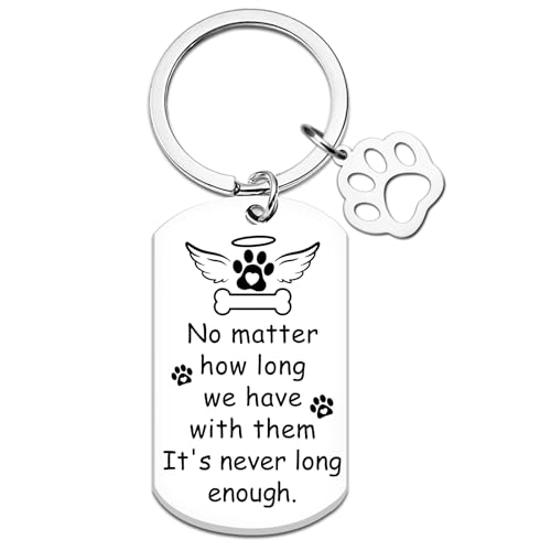 Pet Memorial Keychain Sympathy Gift for Loss Of Dog | Dog Memorial Keychain Bereavement Gifts for Loss Of Pet