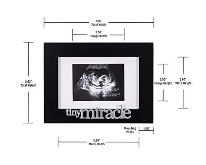 Malden International Designs Expressions Tiny Miracles Matted Picture Frame, 3x4/4x6, Black - style: Black