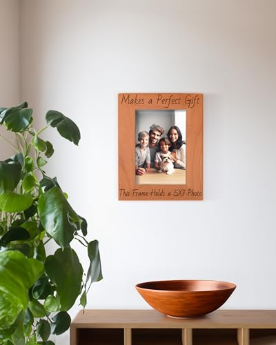 ThisWear Bereavement Dad Once Angel Now Mine Wood Frame - Landscape 5x7 - size: 5x7 Photo - Landscape