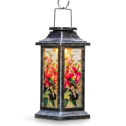 Topadorn Hummingbird Solar Lantern Outdoor Hanging Light - style: Hummingbird