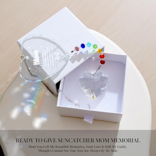 Hegelda Memorial Gifts for Loss of Mom Crystal Suncatcher Ornaments | Sympathy Gifts for Loss of Mother Stepmother Adoptive Mother Bereavement Funeral Condolence Gifts for Grieving - style: MOM