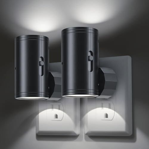 TSEXES Night Lights Plug into Wall,5000K,Dusk to Dawn Sensor,2 Pack | 0-300LM Adjustable Brightness,Daylight,Dimmable,for Hallway Bedroom Stairway - color: 5000K Daylight, size: 2 Pack