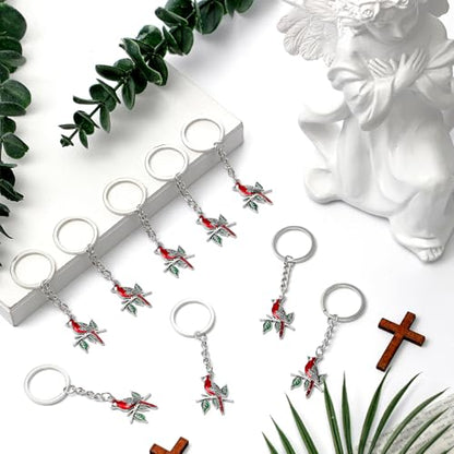 Ecally 40 Set Funeral Favors for Guest Celebration of Life Keychains Memorial Service Sympathy Gifts for Family Church Decoration (Cardinal) - style: Cardinal