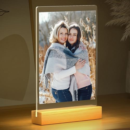 LOUISMIAA Custom Picture Frames Night Light,Personalized Photo Frame,Customized Picture Frame,Personalized Anniversary Birthday Valentine's Day Gifts for Women Men Same Day Shipping - color: Style 3