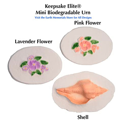 Keepsake Elite Lavender Flower Biodegradable Urn for Human Ashes - Floating Urn for Water Burial & Ocean Scattering - color: Keepsake Elite Lavender Flower Biodegradable Burial Urn