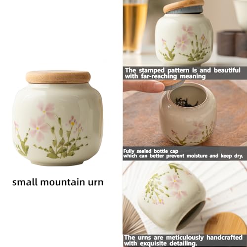 Small Urn Set 6 Piece Ashes Keepsake Ceramic 3inhigh 10 Cubic inches | Capacity 10lb Decorative buried Urns for 6 , non-traditional Token Sharing multiple Memorial container for Human/Pet Funeral