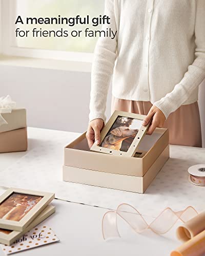 SONGMICS 12-Pack 4 x 6 Collage Picture Frames with Glass Front - color: Natural Beige, size: 12 Pack