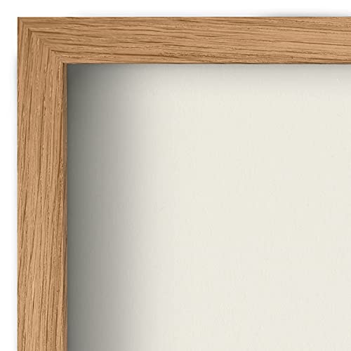 Americanflat 8x10 Shadow Box Frame with Shatter-Resistant Glass - Silhouette Collection - Large Shadow Box Display Case for Tabletop and Wall Display - Dark Oak with Soft Felt Back | Shatter-resistant glass, 1.5 inch interior depth, hangs vertical or hori