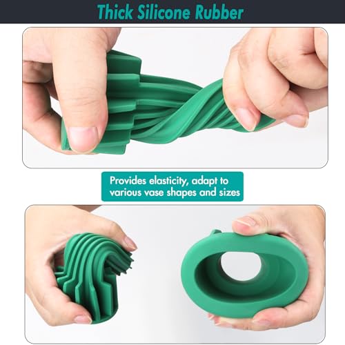 Cemetery Vase Rubber Inserts 4 Packs(2 Green 2 Black)