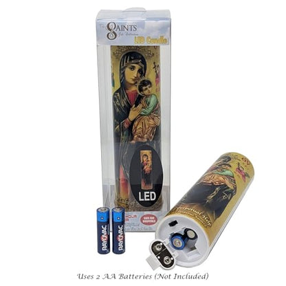 Our Lady of Perpetual Help, LED Flameless Devotional Prayer Candle, THE SAINTS COLLECTION