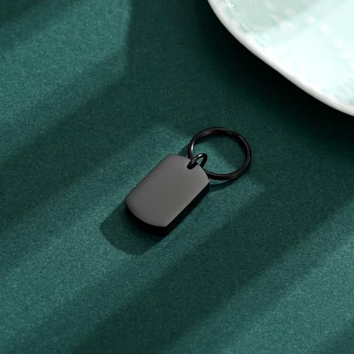 Pet Paw Cremation Jewelry Urn Keychain for Ashes for Women Men Memorial Keepsake Keychain - color: Black