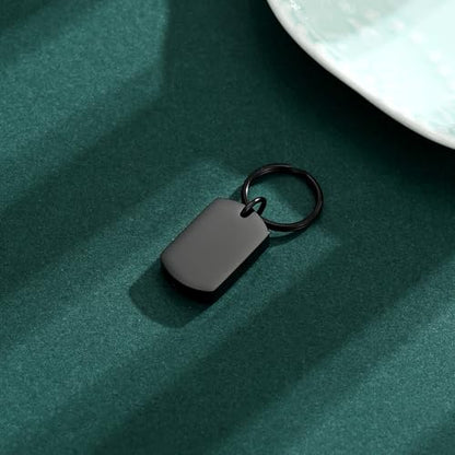 Pet Paw Cremation Jewelry Urn Keychain for Ashes for Women Men Memorial Keepsake Keychain - color: Black