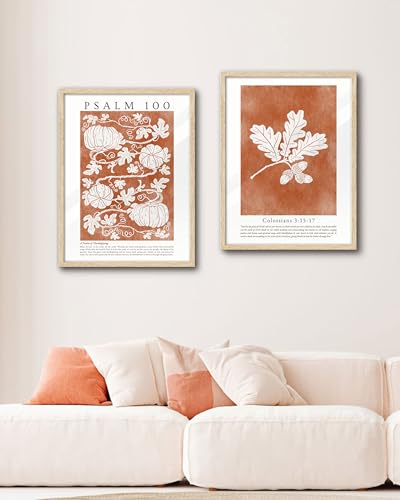 EcoHest 16x20 in Colossians Scripture Fall Botanical Christian Wall Art - color: Framed Faith, size: 20"L x 16"W