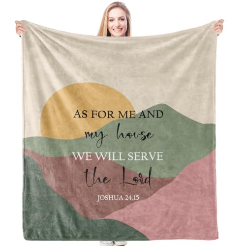 HIWX Boho Abstract Mountain Christian Throw Blanket 50x60 Inches House - color: House 1, size: 50“L x 60”W