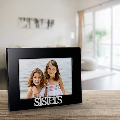 Malden International Designs Sisters Expressions Picture Frame, 4x6, Black - style: Sisters