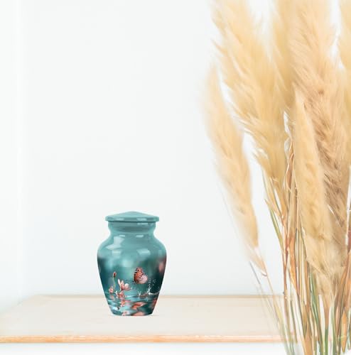 Butterfly Keepsake Urn - Small Funeral Urns - Adult Cremation Urns - Urns for Human Ashes Adult Female Mom - Cremation Memorial - Ash Holders for Human Ashes (3 INCH Pack of 2) - size: #3 (Set of 2)
