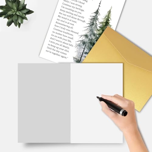 Bereavement Sympathy Card - In Memory of, Condolence & Sorry For Your Loss - color: #326