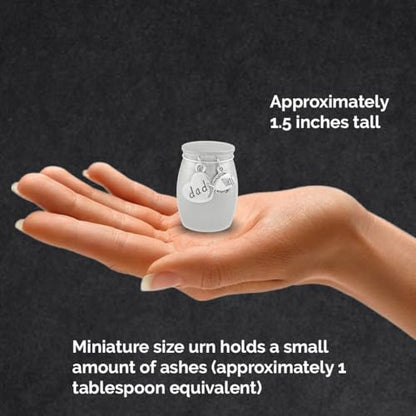Small Urn for Dad Fishing Keepsake Miniature Ashes Holder Loss of Father | Cremation Ashes Fisherman Memorial. Holds a Small Amount of Ashes. Perfect Sharing Urn for Dividing Among Family Members