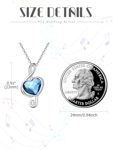 Customized Urn Necklaces for Ashes for Men Women 925 Sterling Silver Cross Necklace for Human Pets Ashes Cremation Memorial Jewelry for Keepsake - style: Music Note Urn