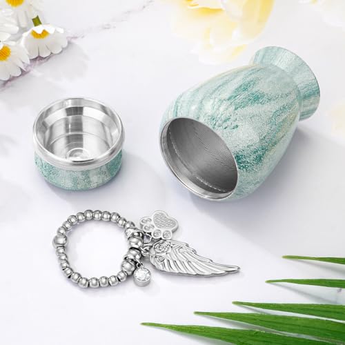 Small Pet Urn for Dog Cat Ashes Keepsake Aluminium | Mini Urn for Ashes, Meaningful Memorial Keepsake Gift, Durable Aluminum Cremation Urn with Elegant Design - style: Grey Pet