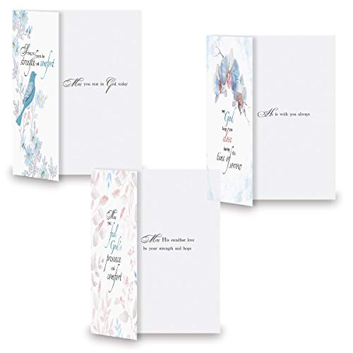 Current Condonlences Greeting Cards | Sympathy Comfort Faith, 8 Count, 4 Designs, 5" x 7" Folded, Scripture Inside, Envelopes Included, Value Pack - color: Comfort Faith