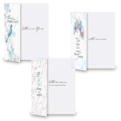 Current Condonlences Greeting Cards | Sympathy Comfort Faith, 8 Count, 4 Designs, 5" x 7" Folded, Scripture Inside, Envelopes Included, Value Pack - color: Comfort Faith