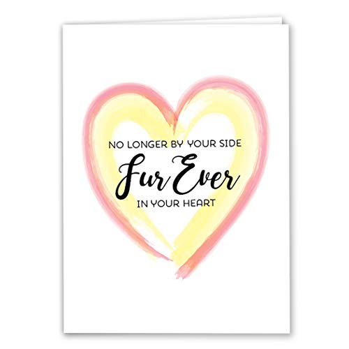 Soapbox Studio No Longer By Your Side: Keepsake Pet Sympathy Card for Dog, Cat, Horse or Any Pet Loss, 5"x7"