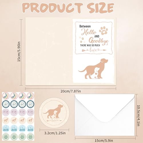 24 Pcs Dog Pet Sympathy Cards - color: Dog Sympathy 02