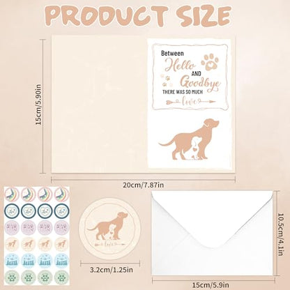 24 Pcs Dog Pet Sympathy Cards - color: Dog Sympathy 02