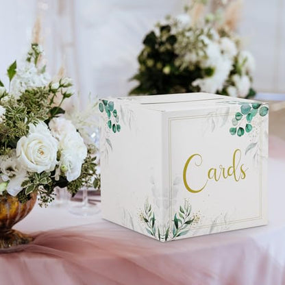 Hxezoc Wedding Card Box Party Favors Post Box Cardboard Receiving Money Box Holder for Wedding Reception, Baby Shower Table Centerpiece Decorations Supplies - style: Wedding