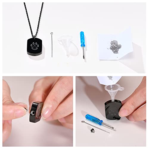 3 Pack Cremation Jewelry Dog Ashes Necklace for Women Men Pet Dog/Cat Urns for Ashes Cremation Jewelry Memorial Locket Gifts for Human