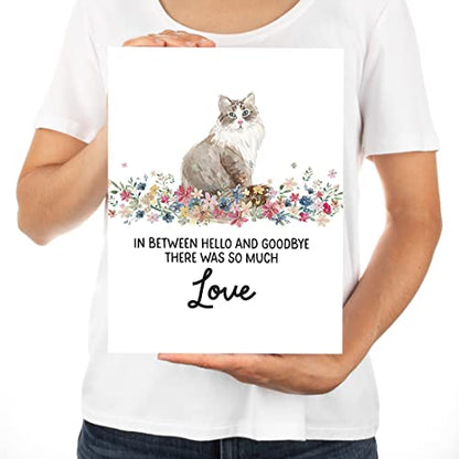 Andaz Press Jumbo Pet Sympathy Card with Envelope, Sorry For Your Loss Card, , Siberian Cat Loss Of Pets, Dog Grief Bereavement Card with Big Blank Space to Send to Friends, Family, 8.5" x 11", 1-Pack - color: Siberian Cat