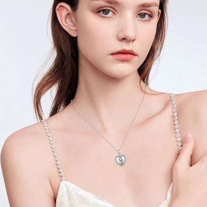 MEDWISE 925 Sterling Silver Locket Necklace That Holds Pictures Photo Necklace Oxidized Rose Flower/Sunflower/Compass/Celtic Heart Pendnat Lockets Gifts for Women Birthday Christmas Gifts - style: J-Koala