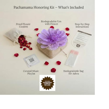 Biodegradable Water & Ocean Burial Urn – Cruise Approved | Ashes Scattering Ceremony – Lilac Flower (Medium)