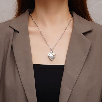 Decor Urns Heart Urn Necklace Ashes Cremation Jewelry for Women Men Keepsake Pendant Memorial Ash Locket Holder - style: 1pcs ashes necklace