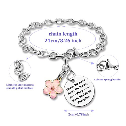 DlaeKua Bereavement Gift Bracelet Sympathy Gift for Loss of Mother Father Memorial Gifts for Loss of Husband Sister Remembrance Gifts - color: silver