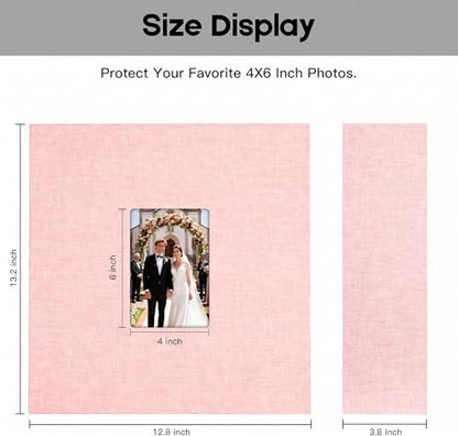 Extra Large Capacity 4x6 Photo Album, Holds 1000 Photos, Pink - color: Pink