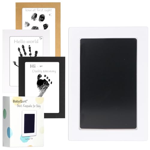 Inkless Baby Hand and Footprint Kit,Clean-Touch Pads for Newborn, 1 Pack | No Mess,Zero Ink Contact,Baby Footprint Kit,Dog Nose,Paw Print Kit for Dogs Cats Baby Keepsake,New Mom Gifts - color: Black, size: 1-Pack, Large