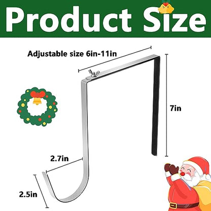 Christmas Headstone Wreath Hanger, Adjustable Headstone Wreath Holder - style: 1 Pc