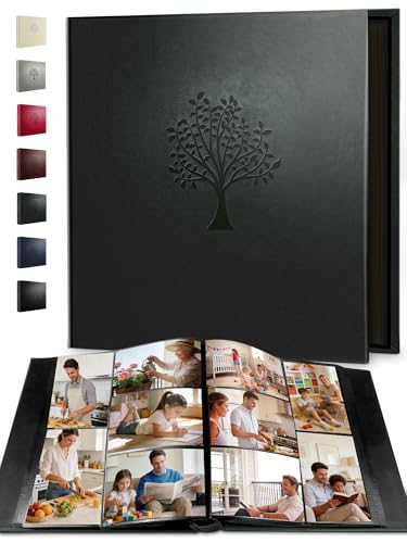 Photo Album 4x6 600 Pockets Slip In Extra Large Capacity | PU Leather Cover Picture Album Holds Horizontal & Vertical Photos for Family Wedding Baby Anniversary Christmas Gift - color: Forest Green