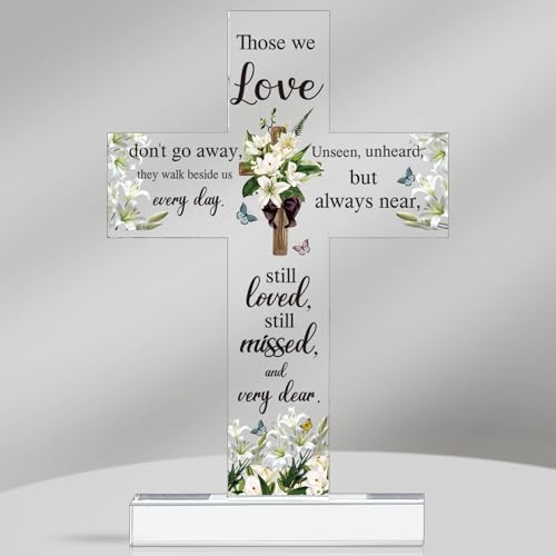 Jetec Sympathy Gifts for Loss of Loved One Memorial Bereavement Gift,Cross - style: Cross