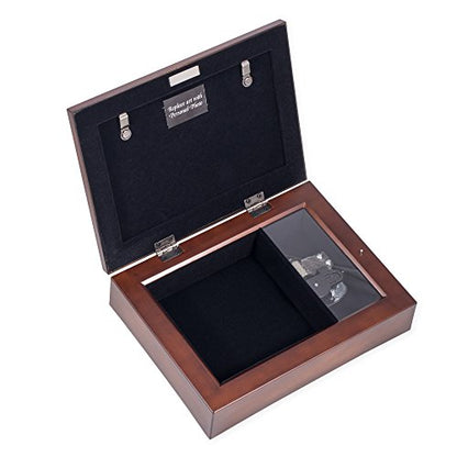 Cottage Garden Dearest Daughter Heartfelt Memories Jeweled Lid Musical Jewelry Box with Dark Wood Finish - Plays Amazing Grace