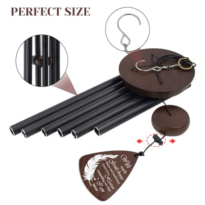 Memorial Wind Chimes for Outside, Sympathy Gift for Loss of Loved One - size: With Each