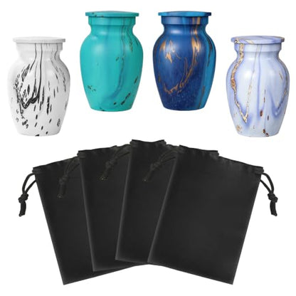 Small Keepsake Cremation Urns for Human Ashes, Memorial Urns, Mixed Color - color: Mixed