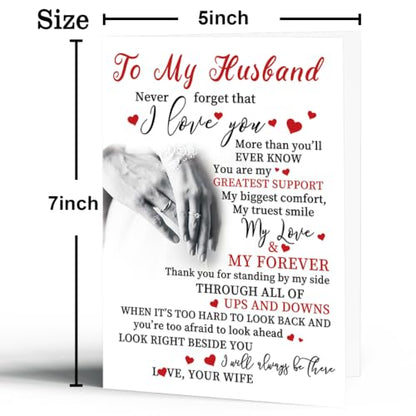Anniversary Card for Husband, Husband Birthday Card Gifts - color: BK-122