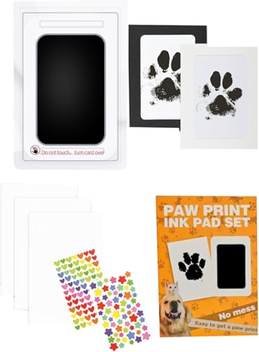 Paw Print Kit for Dogs, Inkless Clean Touch 2.3×3.7 in, Paw Print Kit for Dogs and Cats, Mess-Free for Puppies Kittens Pet Memorial 1 Pack - size: Small-Medium Size 1 Pack