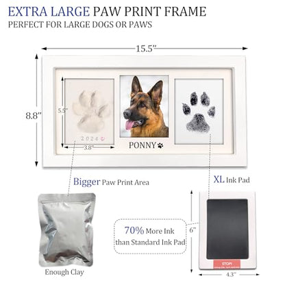 MYPAWLETS Paw Print Frame Kit,Dog/Cat Paw Print Keepsake,XL White - color: Extra Large-white