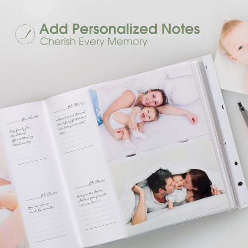 Pearhead Hello Baby Photo Album, Keepsake Book for New and Expecting Parents, Gender-Neutral Baby Accessory, Ideal Gift for Baby Shower, Holds 200 Pictures, Black and Gold Polka Dot | Holds 200 4x6" Pictures with Space for Notes, Memory Keepsake Book for